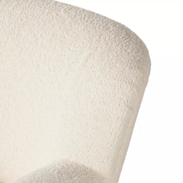 Four Hands Kadon Chair ~ Sheepskin Natural Upholstered Faux Shearling Fabric