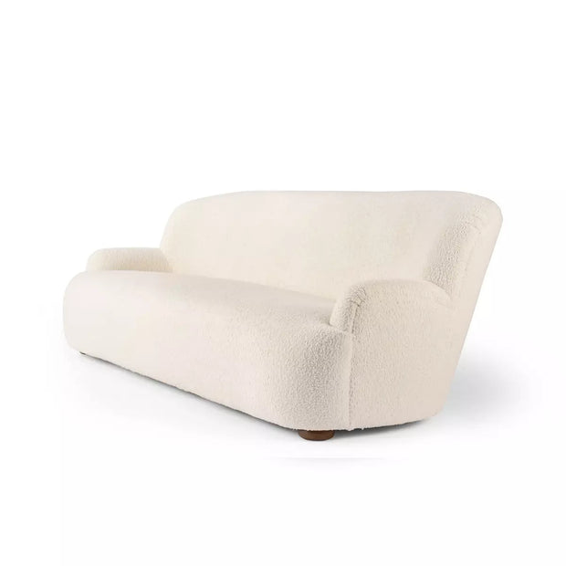Four Hands Kadon Sofa ~ Sheepskin Natural Upholstered Faux Shearling Fabric