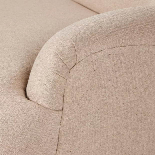 Four Hands Kadon Sofa ~ Antwerp Taupe Upholstered Faux Shearling Performance Fabric