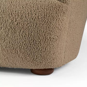 Four Hands Kadon Sofa ~ Sheepskin Camel Upholstered Faux Shearling Fabric