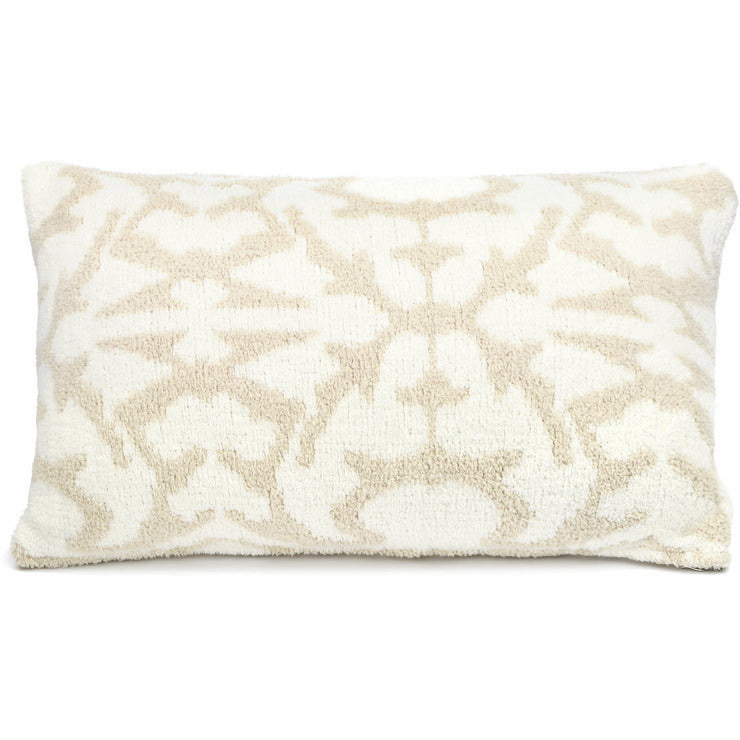 Kashwere Ultra Plush Damask Pillows 16x28 & 20x20 Sizes Available In Crème With Malt