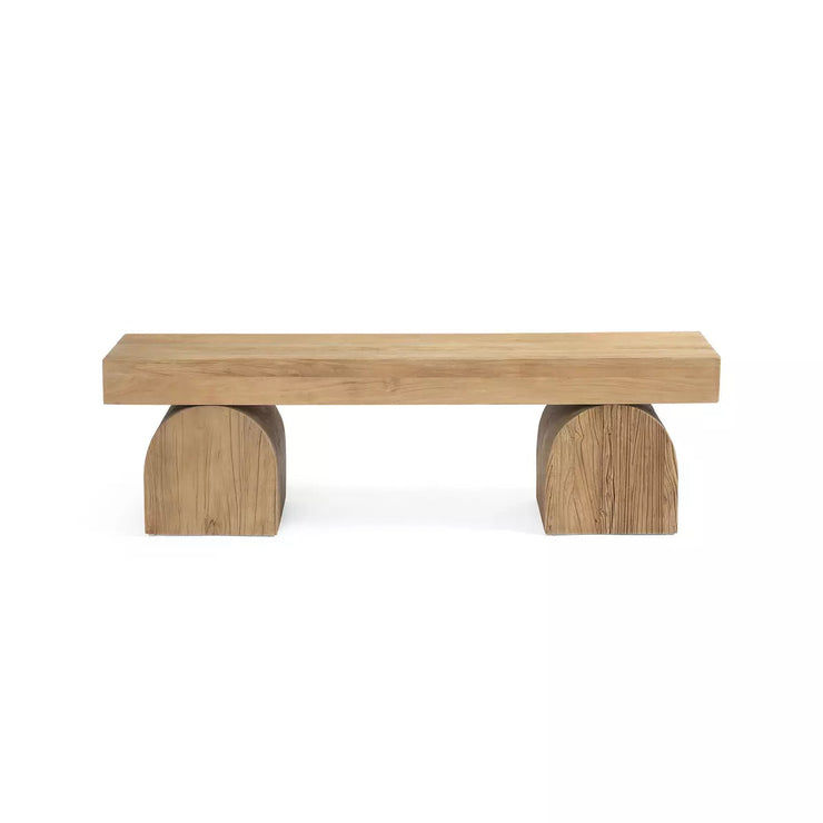 Four Hands Keane Reclaimed Wood Bench ~ Natural Elm Wood Finish