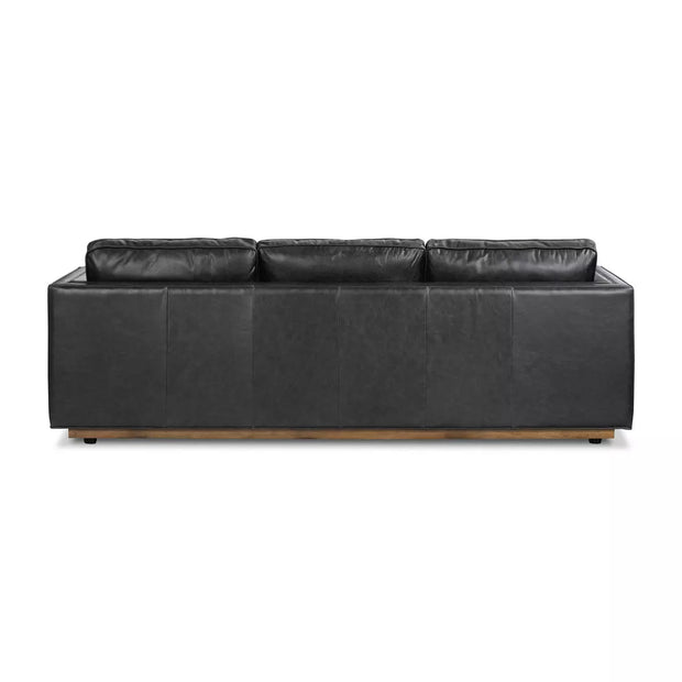 Four Hands Kiera Sofa 90” ~ Sonoma Black Top Grain Leather