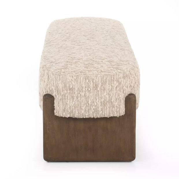 Four Hands Kirby Accent Bench ~ Solema Cream Upholstered Fabric