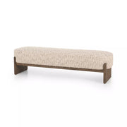 Four Hands Kirby Accent Bench ~ Solema Cream Upholstered Fabric