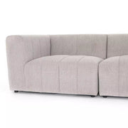 Four Hands Langham Channeled 4 Piece Right Chaise Sectional ~ Napa Sandstone Upholstered Performance Fabric