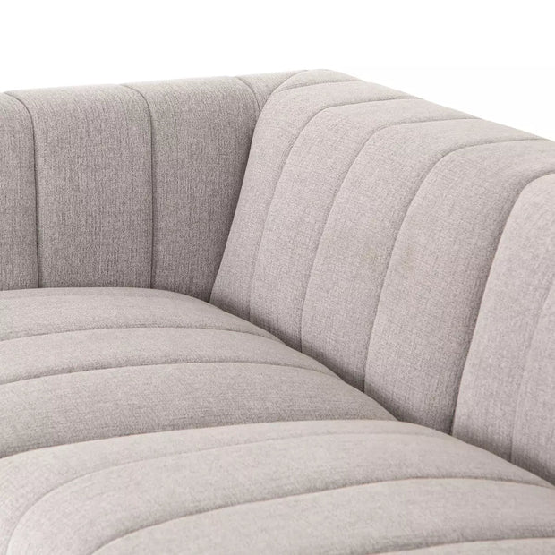 Four Hands Langham Channeled 4 Piece Right Chaise Sectional ~ Napa Sandstone Upholstered Performance Fabric