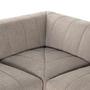 Four Hands Langham Channeled 5 Piece Sectional ~ Napa Sandstone Upholstered Performance Fabric