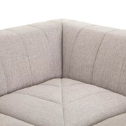 Four Hands Langham Channeled 5 Piece Left Chaise Sectional ~ Napa Sandstone Upholstered Performance Fabric