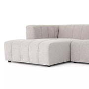 Four Hands Langham Channeled 5 Piece Left Chaise Sectional ~ Napa Sandstone Upholstered Performance Fabric