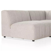 Four Hands Langham Channeled 5 Piece Right Chaise Sectional ~ Napa Sandstone Upholstered Fabric