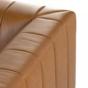 Four Hands Langham Channeled 5 Piece Left Chaise Sectional ~ Sierra Butterscotch Top Grain Leather