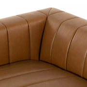 Four Hands Langham Channeled 5 Piece Left Chaise Sectional ~ Sierra Butterscotch Top Grain Leather