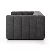 Four Hands Langham Channeled Sofa 71" ~ Saxon Charcoal Upholstered Fabric