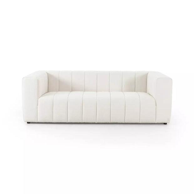 Four Hands Langham Channeled Sofa 89" ~ Fayette Cloud Upholstered Performance Fabric
