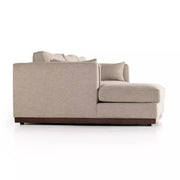 Four Hands Lawrence 2 Piece Left Chaise Sectional ~ Nova Taupe Upholstered Performance Fabric