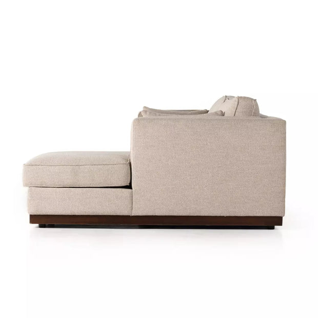 Four Hands Lawrence 2 Piece Right Chaise  Sectional ~ Nova Taupe Upholstered Performance Fabric