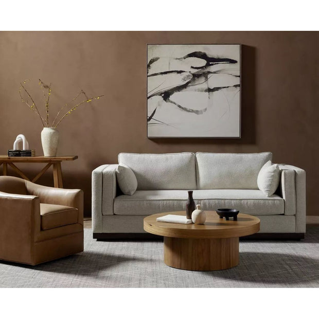Four Hands Lawrence Sofa 87" ~ Nova Taupe Upholstered Performance Fabric