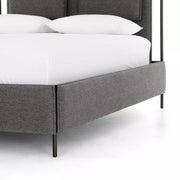 Four Hands Leigh Upholstered Bed ~ San Remo Ash Fabric King Size Bed