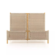 Four Hands Liza Bed ~ Vintage Faux Rattan With Sungkai Wood King Size Bed