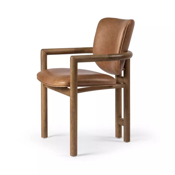 Four Hands Madeira Dining Chair ~ Chaps Saddle Top Grain Leather