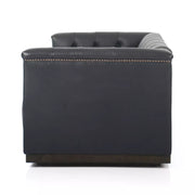 Four Hands Maxx Tufted Leather Sofa 95" ~ Heirloom Black