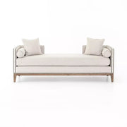 Four Hands Mercury Double Chaise ~ Noble Platinum Upholstered Fabric