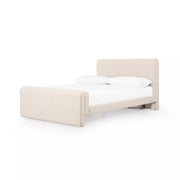 Four Hands Mitchell Bed ~ Thames Cream Upholstered Performance Fabric King Size Bed