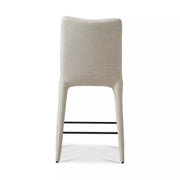 Four Hands Monza Counter Stool ~ Mixt Linen Natural Upholstered Performance Fabric