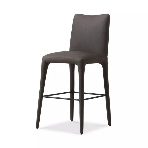 Four Hands Monza Bar Stool ~ Heritage Graphite Top Grain Leather