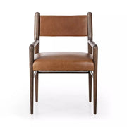 Four Hands Morena Dining Armchair ~ Sonoma Chestnut Top Grain Leather