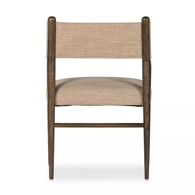 Four Hands Morena Dining Armchair ~ Alcala Fawn Performance Fabric