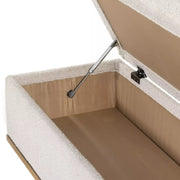 Four Hands Navi Trunk Storage Bench ~ Knoll Natural Upholstered Performance Fabric
