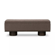 Four Hands Navi Trunk Storage Bench ~ Knoll Clay Upholstered Performance Fabric