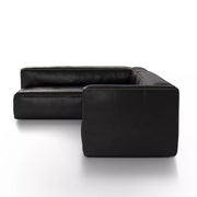 Four Hands Nolita 2 Piece Right Chaise Sectional ~ Rider Black Top Grain Leather