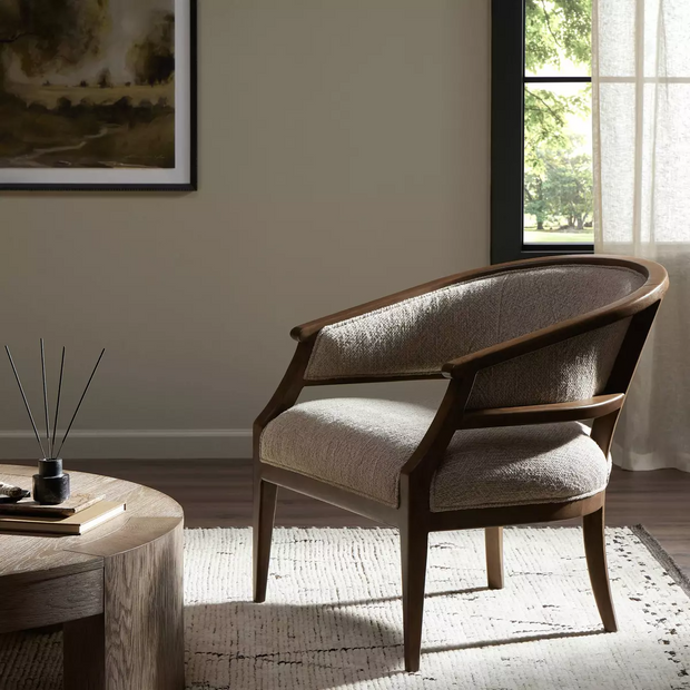 Four Hands Osmond Chair ~ Limburg Sand Upholstered Fabric