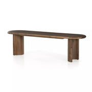 Four Hands Paden Dining Bench ~ Seasoned Brown Acacia Wood Finish