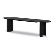 Four Hands Paden Dining Bench ~ Aged Black Acacia Wood Finish