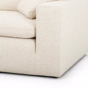 Four Hands Plume Sofa 96” ~ Thames Cream Upholstered Performance Fabric
