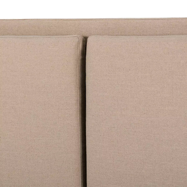 Four Hands Potter Upholstered Bed ~ Antwerp Taupe Performance Fabric Queen Size Bed