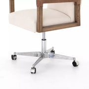 Four Hands Reuben Desk Chair ~ Harbor Natural Linen Upholstered Fabric Seat