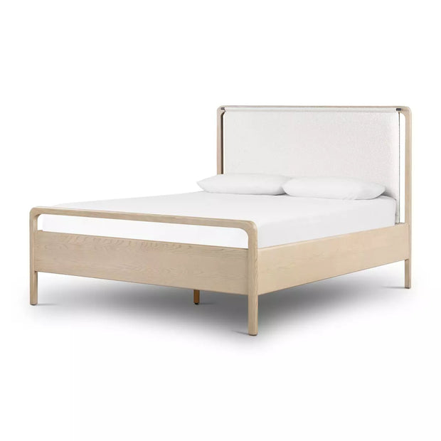 Four Hands Rosedale Sling Style Bed ~ Knoll Natural Performance Fabric King Size Bed