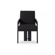 Four Hands Roxy Dining Armchair ~ GIbson Black Upholstered Performance Fabric