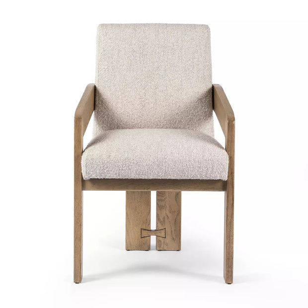 Four Hands Roxy Dining Armchair ~ Somerton Ash Upholstered Performance Fabric