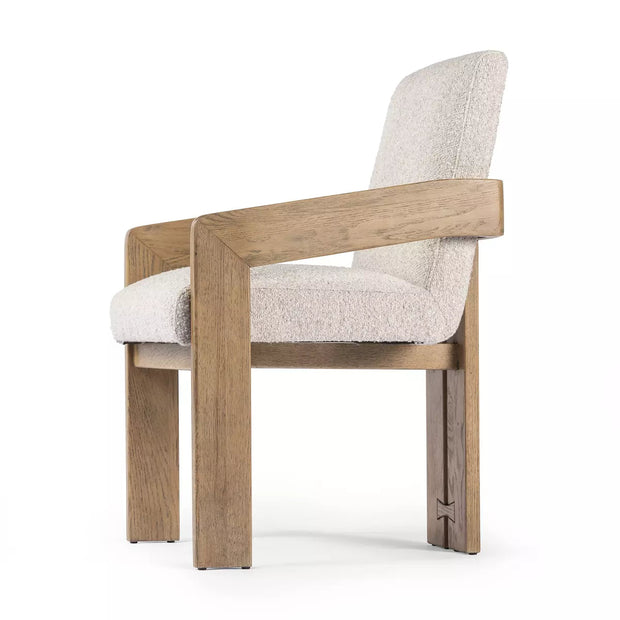 Four Hands Roxy Dining Armchair ~ Somerton Ash Upholstered Performance Fabric