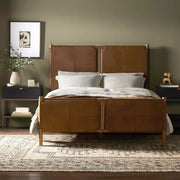 Four Hands Salado Bed ~ Heirloom Sienna Leather King Size Bed