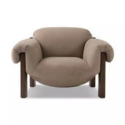 Four Hands Samena Chair ~ Nubuck Nude Top Grain Leather