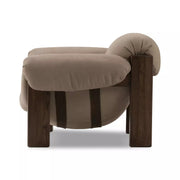 Four Hands Samena Chair ~ Nubuck Nude Top Grain Leather
