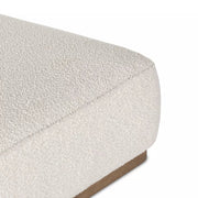 Four Hands Sinclair Cocktail Ottoman ~ Knoll Natural Cream Boucle Upholstered Performance Fabric