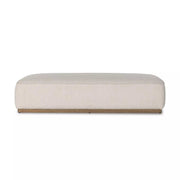 Four Hands Sinclair Cocktail Ottoman ~ Knoll Natural Cream Boucle Upholstered Performance Fabric